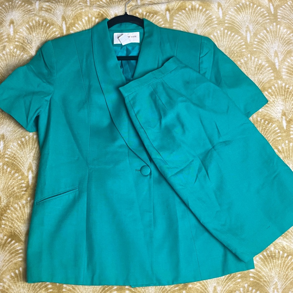 Jones New York Teal Women's Skirt Suit